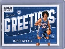 2024-25 Panini Hoops Rookie Greetings Jared McCain #No. 9