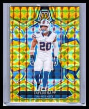 2023 Panini Mosaic Football Taylor Rapp #28 Yellow