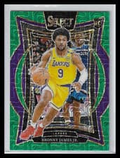 2025 2024-25 Panini Select Prizm Bronny James Jr. #90 Green RC