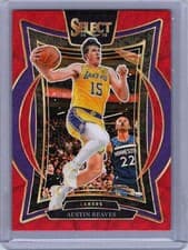 2025 2024-25 Panini Select Prizm Austin Reaves #40 Red Wave