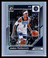 2025 2024-25 Panini Donruss Optic Prizm Jaden McDaniels #40 Silver
