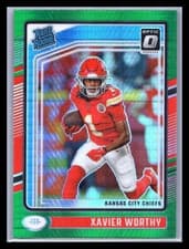 2024 Panini Donruss Optic Xavier Worthy #300 Green Hyper