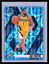 2024-25 Panini Prizm Mosaic Obi Toppin #4 Blue Reactive