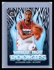 2025 2024-25 Panini Donruss Optic White Hot Rookies Alexandre Sarr #14