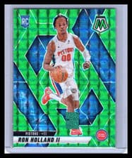 2025 2024-25 Panini Mosaic Ron Holland II #219 Green Prizm RC