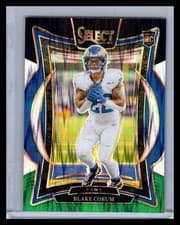 2025 2024 Panini Select Prizm Blake Corum #9 Black & Green Shock RC