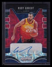 2019-20 Panini Prizm Rudy Gobert #SG-RGB Red Wave Autograph