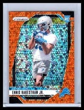 2024 Panini Prizm Football Ennis Rakestraw Jr. #332 Orange Disco RC
