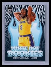 2025 2024-25 Panini Donruss Optic White Hot Rookies Bronny James Jr. #15