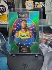 2024-25 Panini Select Basketball Neon Icons #2 Green Prizm Bronny James JR - RC
