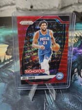 2024-25 Panini Prizm Monopoly - Joel Embiid #1 Ruby Wave Prizm