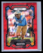2024 Panini Prizm Draft Picks Laiatu Latu #121 Red Mosaic RC