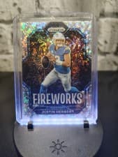 2022 Panini Prizm Football Justin Herbert #F-4 Fireworks FIREWORKS
