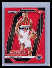 2024-25 Panini Prizm Monopoly Alexandre Sarr #86 Red Wave RC