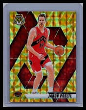 2025 2024-25 Panini Mosaic Jakob Poeltl #162 Yellow Reactive