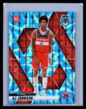 2025 2024-25 Panini Mosaic AJ Johnson #215 Blue/Red RC