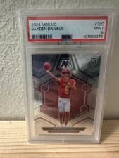 JAYDEN DANIELS 2024 MOSAIC #302 ROOKIE PRIZM COMMANDERS RC PSA 9
