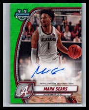 2025 Bowman University Chrome Mark Sears #BCA-MSE Green Autograph