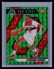 2025 Panini Mosaic NBA Debut Kyshawn George #256 Green RC