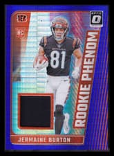 2024 Panini Donruss Optic Prizm Jermaine Burton #RPB-JBN Blue RC Patch