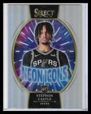 2025 2024-25 Panini Select Neon Icons Stephon Castle #3 RC