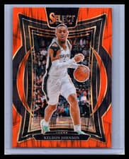 2025 2024-25 Panini Select Prizm Concourse Keldon Johnson #58 Orange Flash