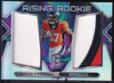 2018 Panini Spectra Rising Rookie Royce Freeman #11 Patch 1/4